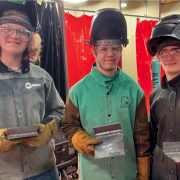 students in Ida HS welding program