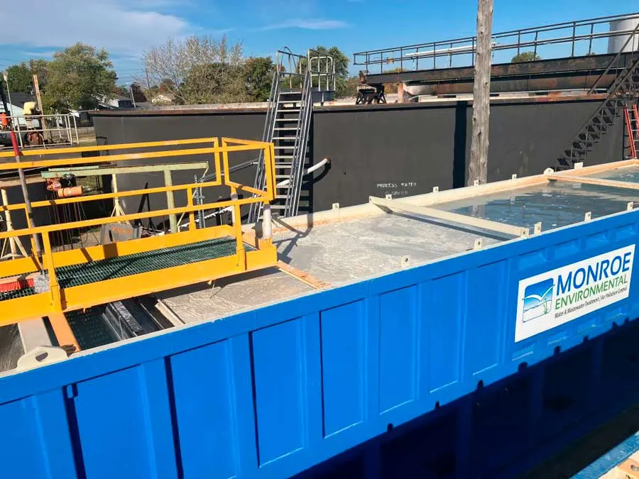 mobile water treatment for aluminum