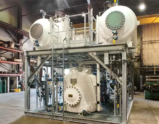 Multi-Stage Scrubbing System to reduce PM2.5 acid mist, front view